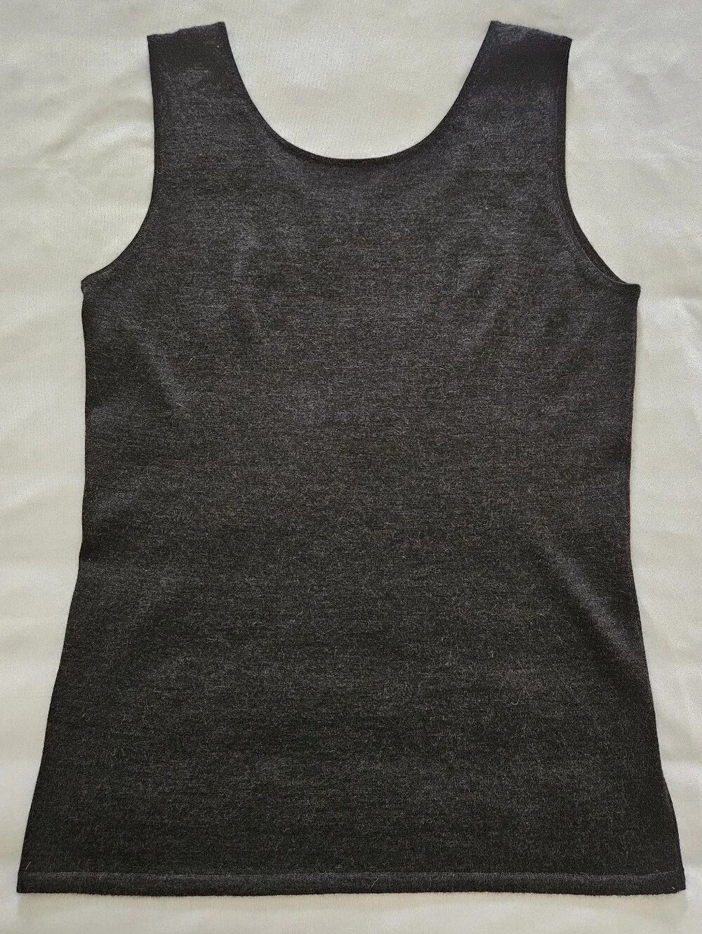Carlisle Collection 100% Cashmere Sleeveless Sweater Tank Gray S